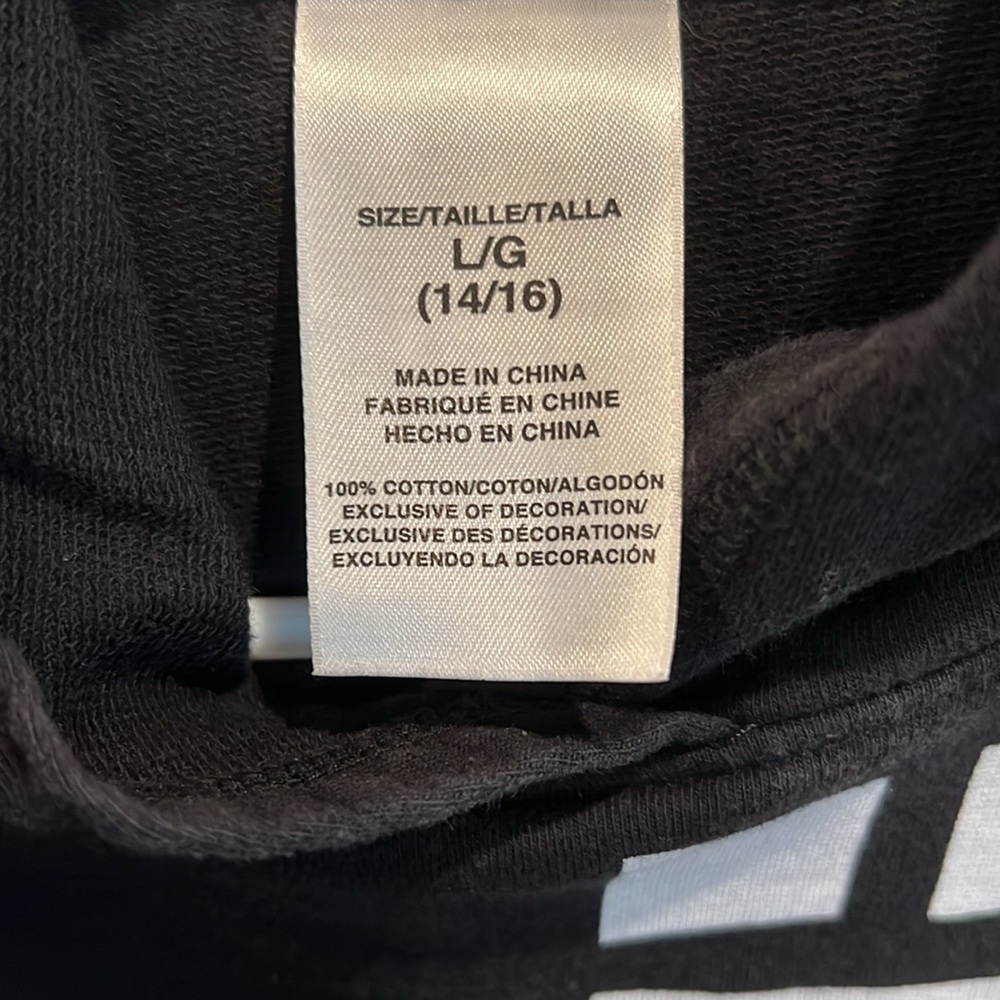 Adidas Black Youth Boys Size L/G (14/16) Hoodie/Sweatshirt w/Adidas Graphic - Picture 5 of 7